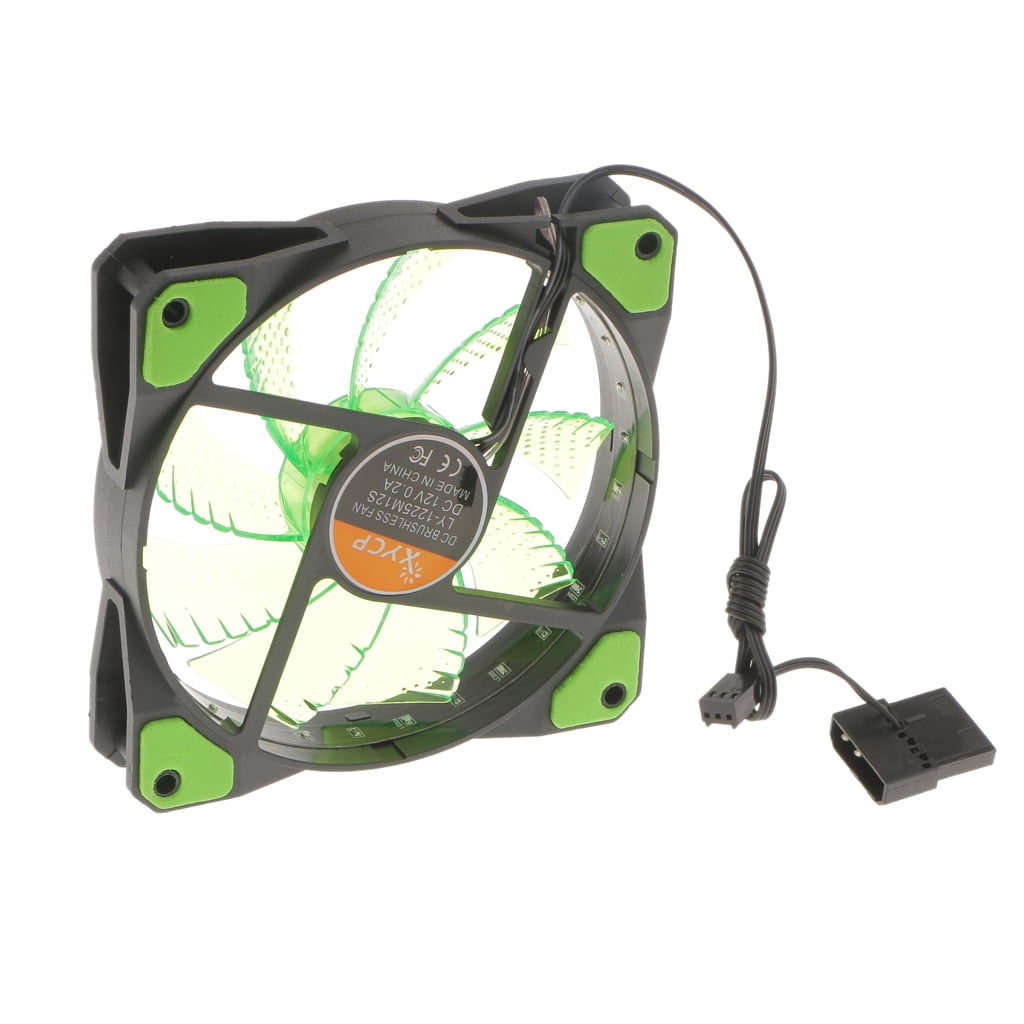120mm 3-4Pin 15 LED Light Neon Quite Clear Fans PC Computer Case CPU Cooling Fan 