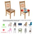 thumbnail image 5 of Red and Blue Pioneer Flower Modern Art Seat Covers for Dining Room Chairs Set Of 4,Stretch Printed Washable Chair Seat Cover with Elastic Ties and Button,Removable Waterproof Couch Cushion Covers, 5 of 5