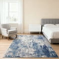 thumbnail image 2 of 5'x7' washable area rug for living room, modern abstract printed rug, home decorative rug for bedroom and dining room, non-slip indoor rug, blue, 2 of 7
