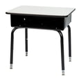 thumbnail image 1 of FLASH FURNITURE Student Desk with Open Front Metal Book Box - Gray, 1 of 5