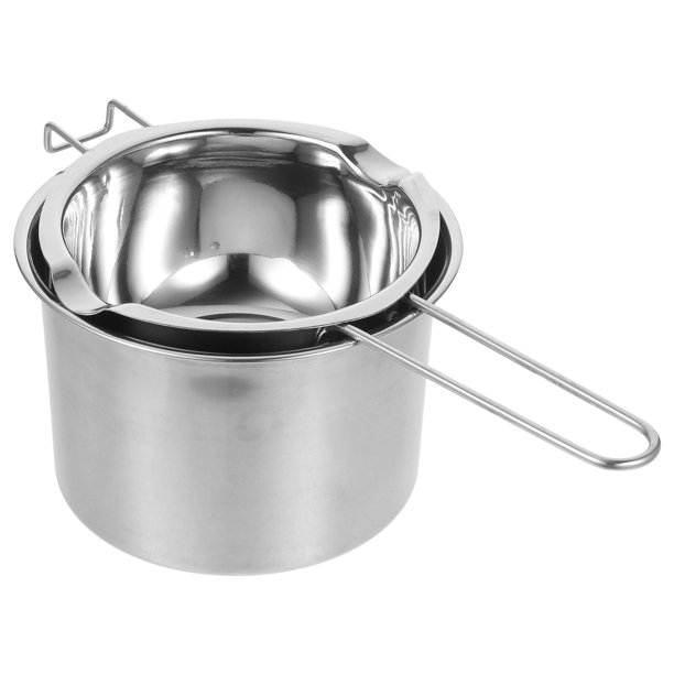 1 juego de olla para baño maría, olla de acero inoxidable para derretir chocolate, jabón, cera y velas.
