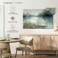 thumbnail image 5 of Elephant Stock Still Evening Waters Wall Art - Horizontal Canvas Wall Art - Living Room Wall Decor - Abstract Canvas - Gray And Blue Decor By Carol Robinson - 36" x 24", 5 of 8