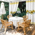 thumbnail image 4 of Outdoor Curtains for Patio Waterproof, Sunflower Outdoor Privacy Panels Grommet, Yellow Flowers Yellow Plaid Farmhouse Blackout Outside Curtains for Porch/Cabana/Pergola/Gazebo 54"x95", 2 Panels, 4 of 8