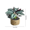 thumbnail image 3 of Artificial Potted Plant,Weather Resistant Fake Plant in Woven Basket Faux Greenery Decor for Home Tabletop Living Room Office Shelf, 3 of 6