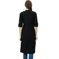 thumbnail image 2 of Phagun Cotton Plain Kurti Tunic Mandarin Collar Ethnic Casual Kurta Blouse, 2 of 5