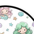 thumbnail image 4 of 36.2 Inch Round Floor Mat Cute Mermaid Pattern Carpet Decor Rug for Living Room Bedroom, 4 of 6