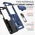 thumbnail image 5 of Dteck for Samsung Galaxy Z Flip 7 FE / Z Flip 6 Case with Ring Holder Kickstand, Hinge Protection Heavy Duty Shockproof Rugged Protective Phone Cover,Blue, 5 of 9