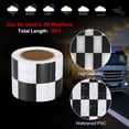 thumbnail image 3 of Uxcell Reflective Tape, Self-Adhesive Trailer Reflector Tape Waterproof Warning Sticker Black White 2 Inch x 16 Feet, 3 of 6