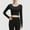 03 Black, variant on YueHuiYing Workout Sets for Women Tight-Fitting Seamless Long Sleeve Crop Tops High Waist Yoga Top