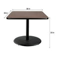 thumbnail image 5 of Hampden Furnishings Bennet Collection Steel Frame 36" Square Top, Round Base, 42" Height, Cafe Table, Black Frame/Mahogany Top, 5 of 5