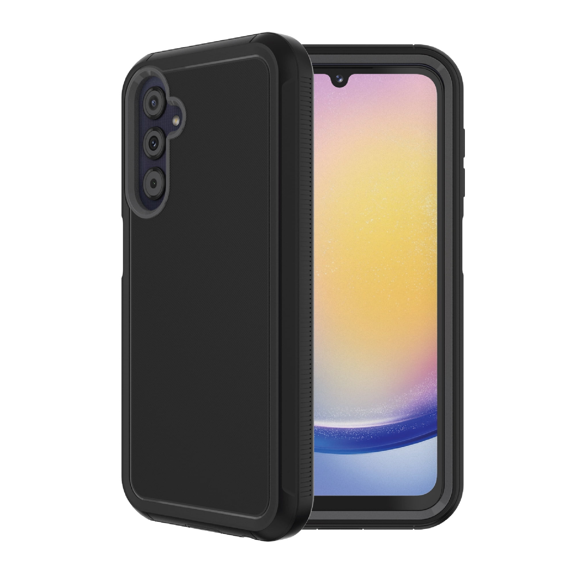 onn. Rugged Phone Case for Samsung Galaxy A25 5G – Black/Gray