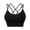 Black, variant on Sports Bras for Women Strappy Cross Back Low Impact Longline Bralettes Workout Gym Yoga Bra
