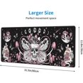 thumbnail image 2 of Hippie Mushroom Skull Mouse Pad Extended XL Gaming Mice Pad Office Desk Mat with Stitched Edges, Non-Slip Oversized Desk Pad, 31.5 X 11.8 Inch, 2 of 5