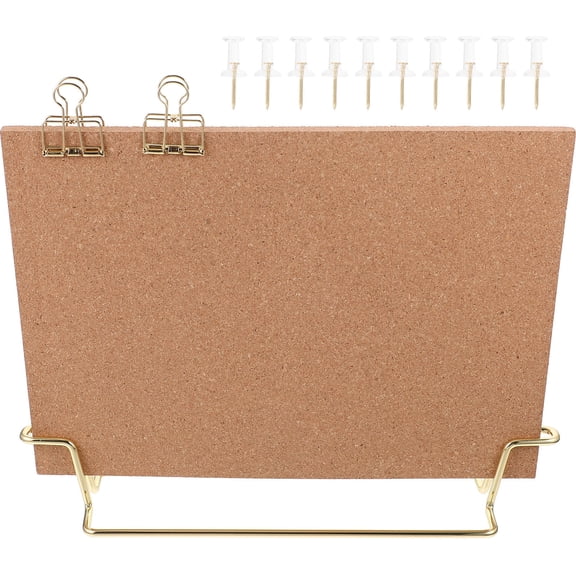 FENGGUIQU 1Set Pin Board for Office Desk Assorted Color Cork and Metal Message Display