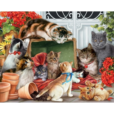 - Vermont Christmas Company Garden Cats - 1000 Piece Jigsaw Puzzle