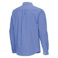 thumbnail image 3 of Men's Antigua Royal Pitt Panthers Ellis Woven Tri-Blend Long Sleeve Button-Down Shirt, 3 of 3