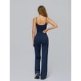 thumbnail image 6 of PISONIC Womens Workout Sets Two Piece Spaghetti Straps Crop Top Matching Straight Leg Pants Gym Work Pilates Outfits, 6 of 7