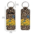 thumbnail image 2 of Yuyamidu Leopard Print Chapstick Holder Keychain Reuseable Lipstick Sleeve Girls Women Sunflower Lip Balm Portable Pocket Butterfly Lip Gloss Tube Holder, 2 of 6