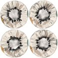 thumbnail image 2 of Shower Caps,Brown Boho Plant Pattern Waterproof Shower Cap for Women 4 Pieces,Double Reusable Hair Cover for Shower PEVA Elastic Stretch Hem, 2 of 7