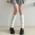 thumbnail image 5 of TELOLY Girls Leg Warmers Christmas Winter Leg Warmers Knit Solid Color Leg Warmers Knee High Leg Warmers for Kids Girls, 5 of 7