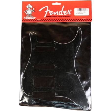 Fender 3-Ply 11-Hole Pickguard for HSS Stratocaster Guitars, Black
