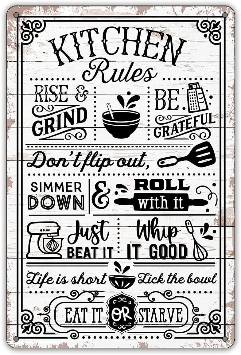 QIONGQI Funny Kitchen Quote If I Have to Stir It It's Homemade Metal Tin  Sign Wall Decor Retro Kitchen Signs with Sayings for Home Kitchen Decor  Gifts