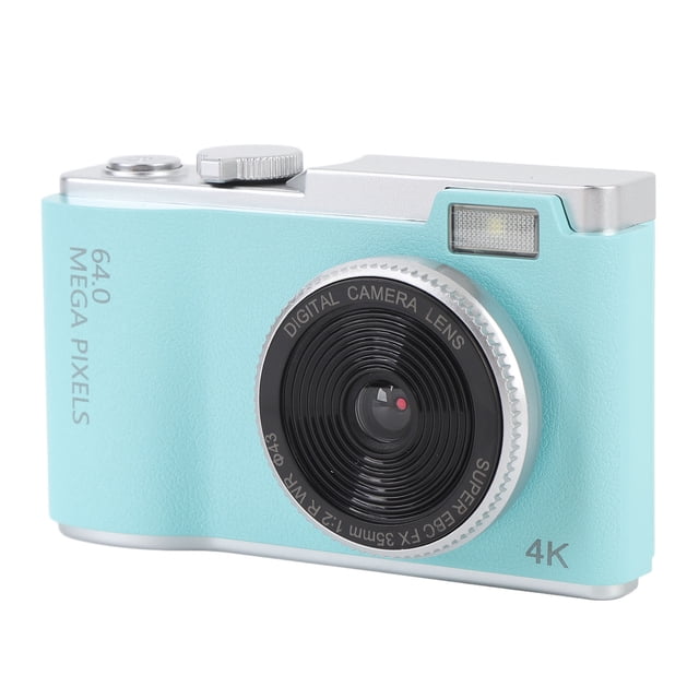 Cámarae Digital 4K, Videocámara Con Zoom de 16x, Videocámaga de 64MP Con Pantalla de 2,4 Pulgadas, Grabador de Cámara Digital, Cámara Vlogging, Micrófono Incorporado,