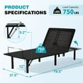 thumbnail image 5 of Adjustable Bed Base,Bed Frame with Head and Foot Incline,Anti-Snore, Wireless Control, TXL, 5 of 6