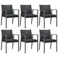 thumbnail image 2 of vidaXL 7 Piece Garden Dining Set with Cushions Poly Rattan and Steel, 2 of 5
