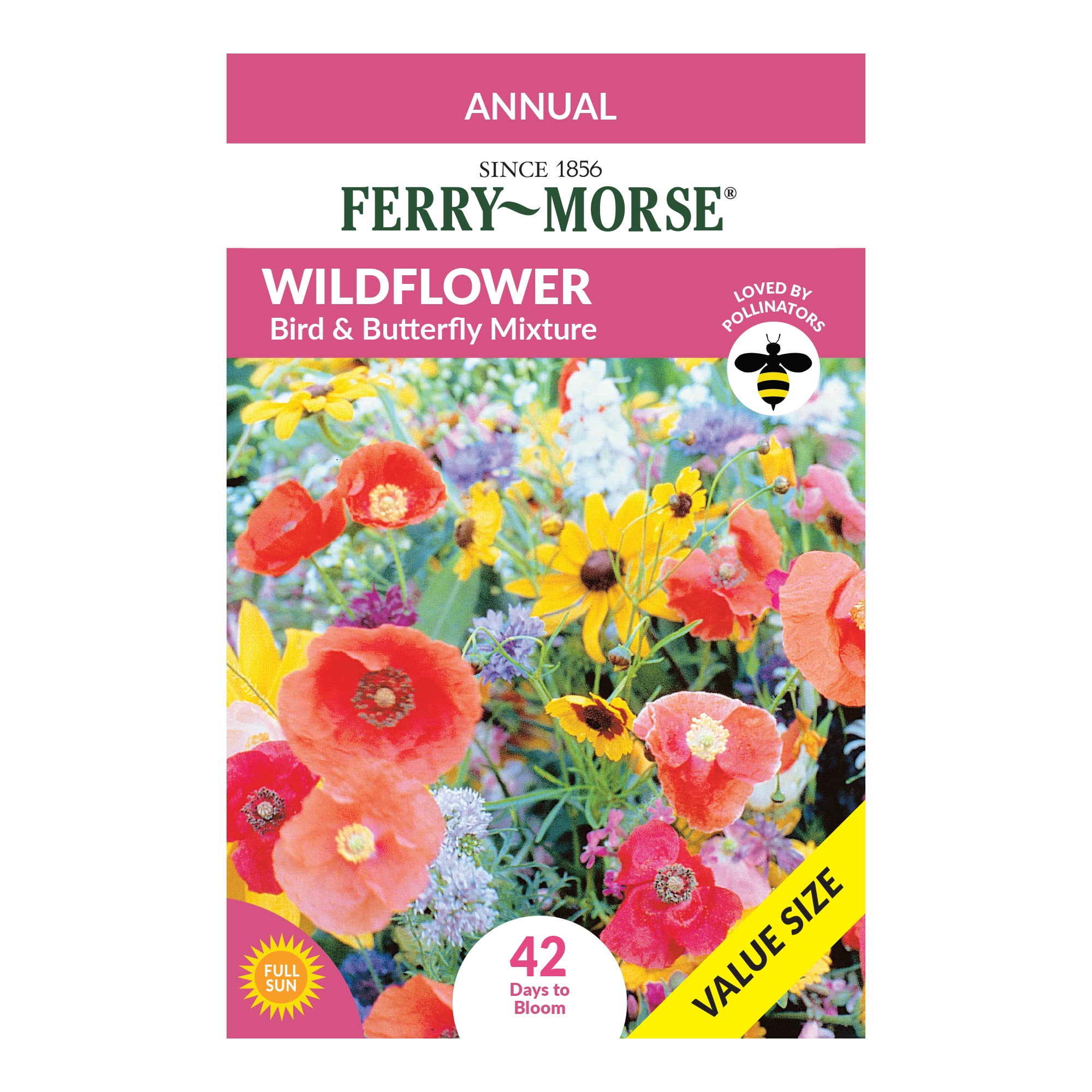 Ferry morse 3 6g wildflower bird and butterfly mixture flower seeds 