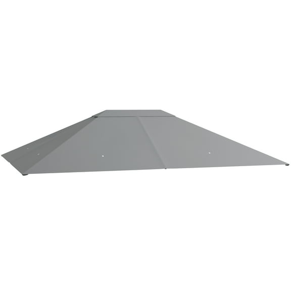 CoSoTower 10' X 13' Gazebo Canopy Replacement, Outdoor Gazebo Cover Top Roof Replacement with Vents and Drain Holes, (Top Cover Only), Light Gray