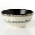 thumbnail image 3 of Elegant and Modern Stoneware Scroll Dinnerware Set for Hosting Parties and Events - Contrast, 16 Piece, 3 of 8