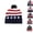Black, variant on Men Beanies Hat,Warm Stocking Stuffers Star Printed Independence Day Caps Dark Blue