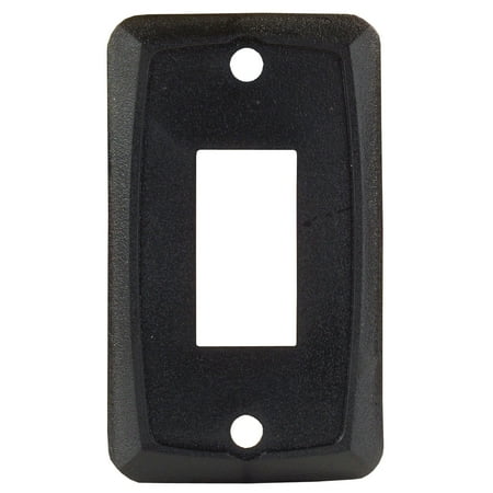 Junior Faces - JR Products 12855 Single Switch Face Plate - Black