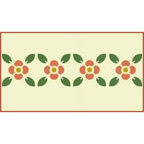 Flower Buds Border Stencil - DIY Art & Craft Reusable Sturdy Flexible Painting Template 10 mil Plastic Mylar Wall Floor Tile Craft Stencils - The Artful Stencil