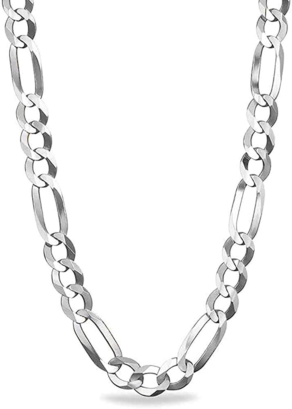 Men Curb Chain 925 Sterling Silver Plated Necklace 16-24" 4MM 6MM 8MM Women Gift 