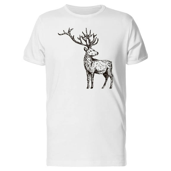 Cute Deer Vintage Sketch Tee Men's -Image by Shutterstock