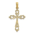 thumbnail image 4 of FB Jewels 14K Yellow Gold Cross Cut Out with Heart Ends Pendant, 4 of 4
