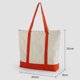 thumbnail image 2 of Bolso de lona moderno con bolsillo exterior y cierre de cremallera superior, imprescindible para el uso diario., 2 of 5