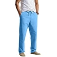 thumbnail image 4 of Hurxie Men's Hiking Pants Lightweight, Quick-Dry Moisture Wicking Outdoor Pants Sky Blue,L, 4 of 7