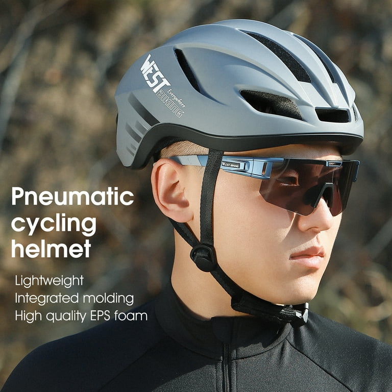 Bike helmet with integrated sunglasses sale