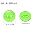 thumbnail image 2 of Uxcell 50Pcs 20L Green Round Sewing Buttons 12.5mm 1/2" Resin 2-Hole Fish Eye Craft Replacement Button, 2 of 6