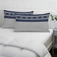 thumbnail image 4 of Navy Blue Striped Throw Pillow Cover 20 x 30 Inch Decorative Pillow Cover Contemporary Geometric Art Rustic Lumbar Pillowcase Seasonal Rectangle Cushion Case for Couch Sofa Bed Living Room, 4 of 9