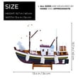 thumbnail image 2 of Accent Collection Brown Wood Sailboat Model With Cloth Bags Decor Rustic, Ocean themed, 2 of 6