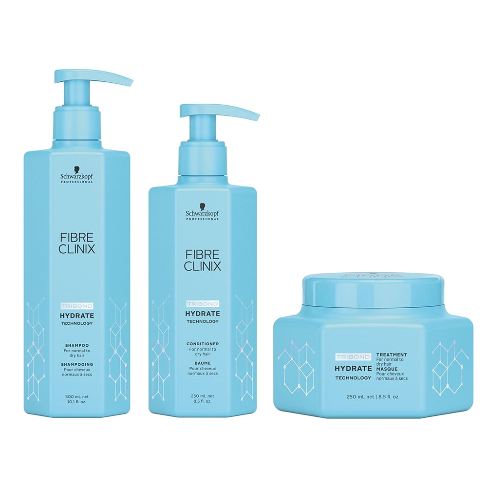 Schwarzkopf Fibre Clinix Hydrate Shampoo, Conditioner & Treatment