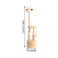 thumbnail image 2 of Yvsxxv Movable Wooden Giraffe Puppet Figurine, Handcrafted Desktop Home Decor, 2 of 7
