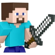 Minecraft Steve Action Figure, 3.25-in, with 1 Build-a-Portal Piece & 1 Accessory