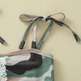 thumbnail image 4 of Vedolay Girls Swimsuit Scallop Trim Scoop Neck Bikini Swimsuit Two Piece Bathing Suits,Camouflage 3-6 Months, 4 of 5