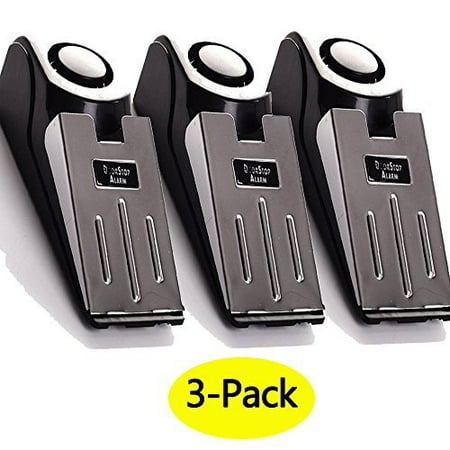3-Pack Upgraded Door Stop Alarm -Great for Traveling Security Door Stopper doorstop Safety Tools for Home Set of