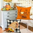 thumbnail image 2 of Fall 16x16 Throw Pillow Covers Set of 4, Pumpkin Gnome Decorative Holiday Pillow Case P16 x 16 Autumn Cushion Covers Thanksgiving Pillowcase for Indoor Home Bedroom Couch Sofa Decoration White, 2 of 6